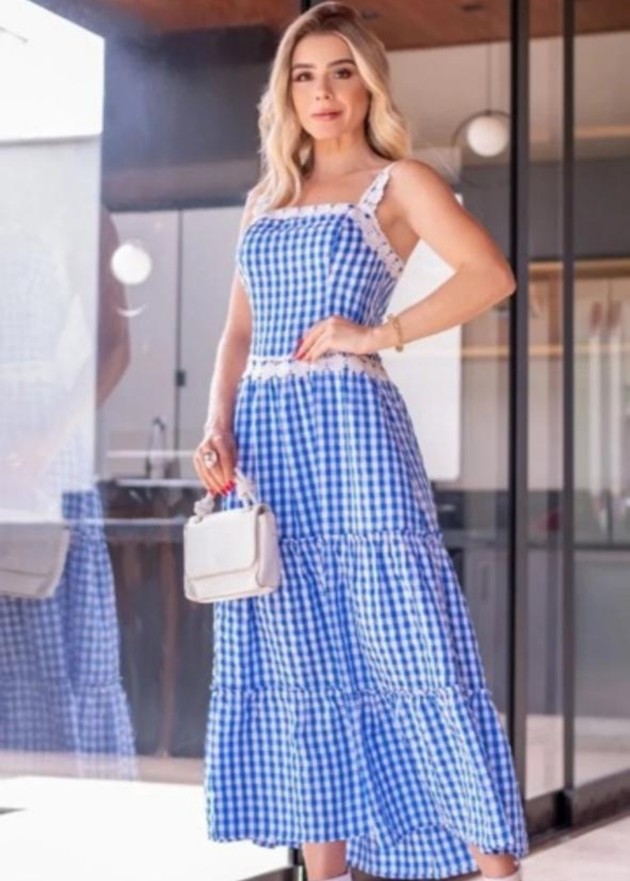 Vestido Longo com Alça em Gripir