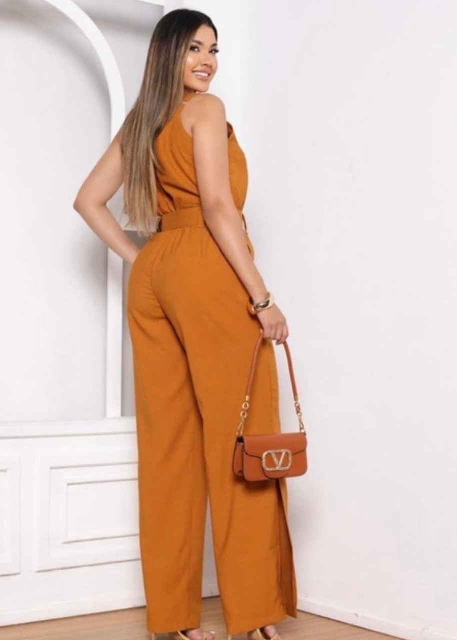 Macacão longo com cinto. - Imagem 4