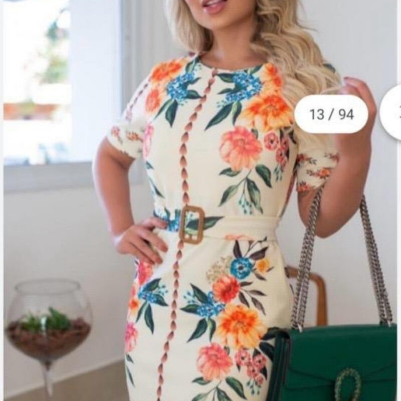 Vestido Tubinho Estampado